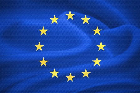 blaue Europafahne mit gelben Sternen