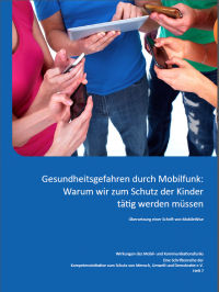 Broschüre: Gesundheitsgefahren durch Mobilfunk: Zum Schutz der Kinder tätig werden