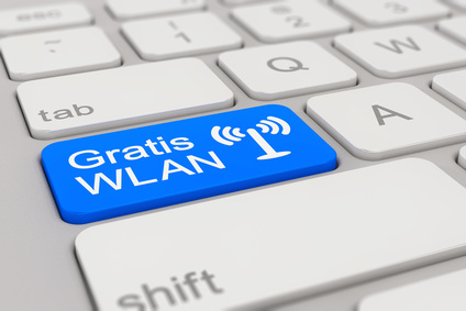 Taste "Gratis WLAN" auf einer Tastatur